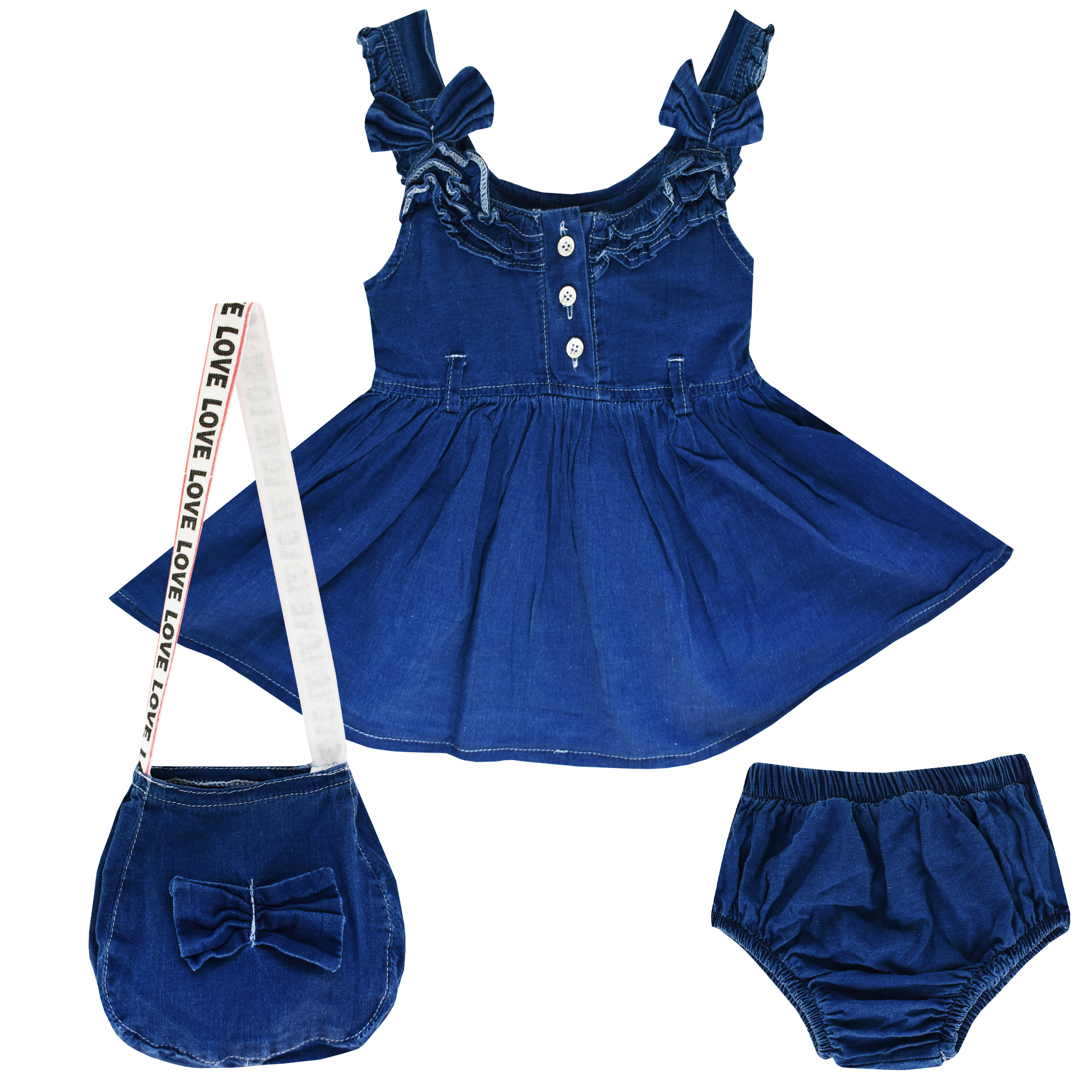 ست 3 تکه لباس دخترانه مدل دل آرا کد GB 579