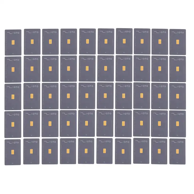 شمش طلا 24 عیار زیوتو مدل Au-p1 بسته 50 عددی