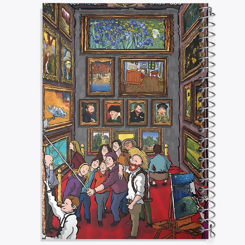 دفتر لیست خرید 50 برگ خندالو طرح ونسان ونگوگ کد N4167