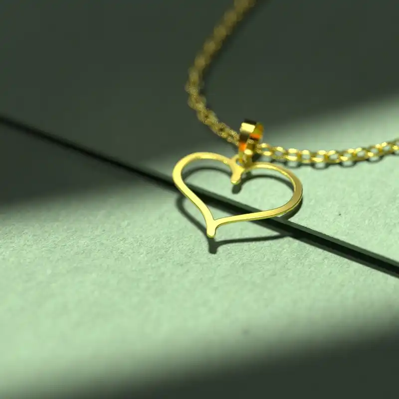 گردنبند طلا 18 عیار زنانه مدوپد مدل قلب کد E1125