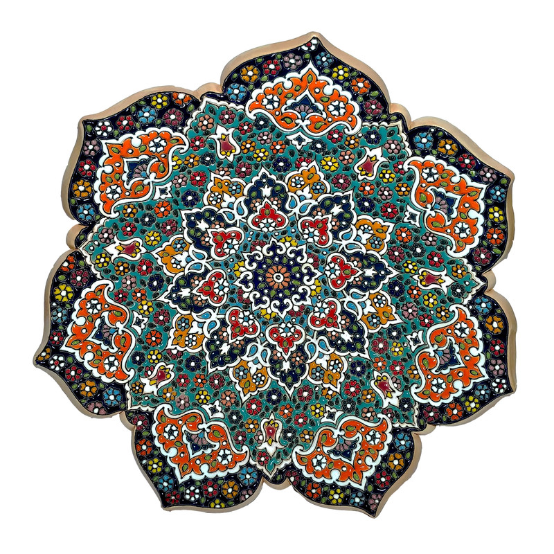 بشقاب میناکاری سفالی کد S15