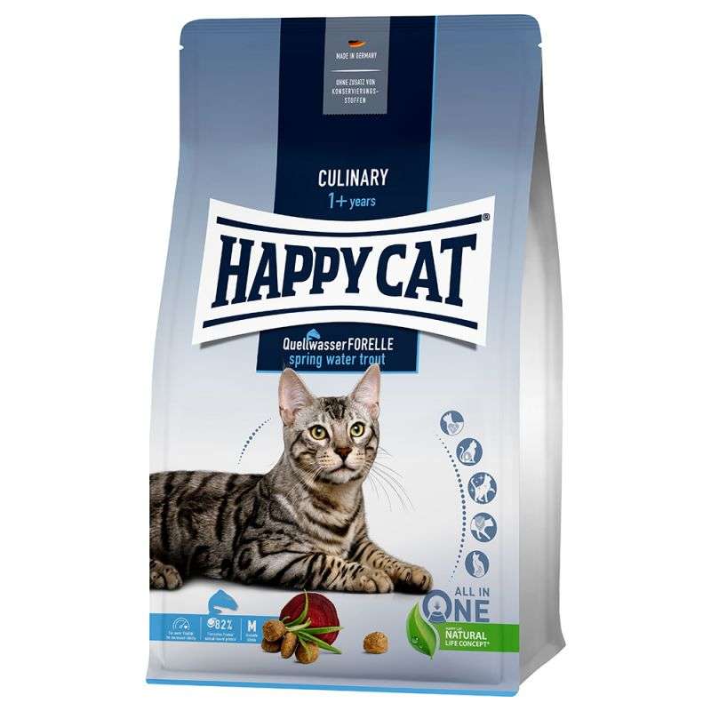 غذا خشک گربه هپی کت مدل Culinary Adult Spring-water Trout وزن 10 کیلوگرم 