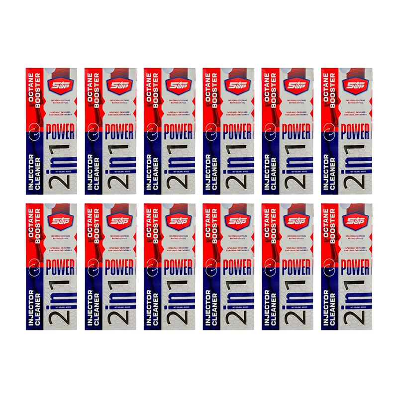 اکتان بوستر و انژکتور شوی دو کاره فایوآپ مدل Power 2 in 1 حجم 400 میلی لیتر بسته 12 عددی