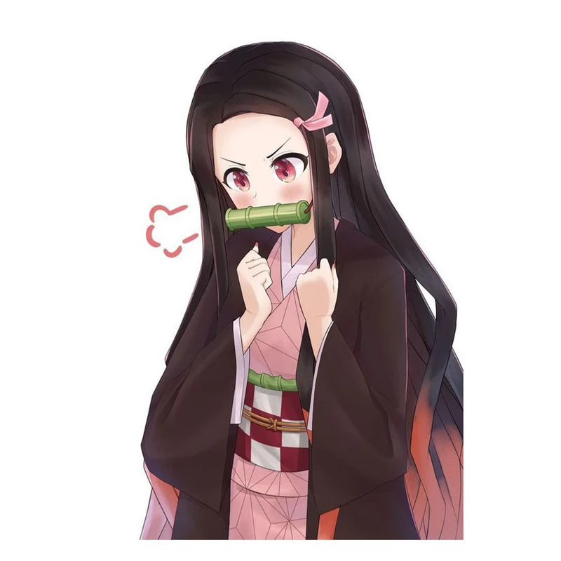 استیکر لپ تاپ و موبایل مدل انیمه طرح شیطان کش نزوکو کامادو demon slayer nezuko kamado کد 208