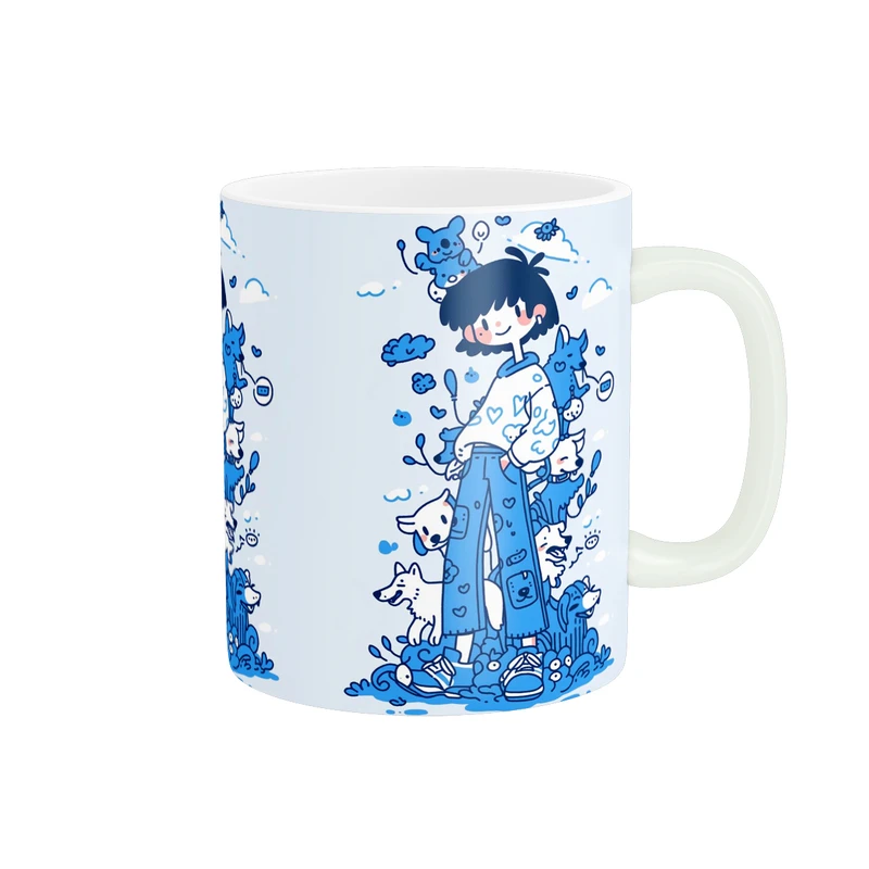 ماگ پاد آفرین مدل پسرانه طرح سگ کد PM5382