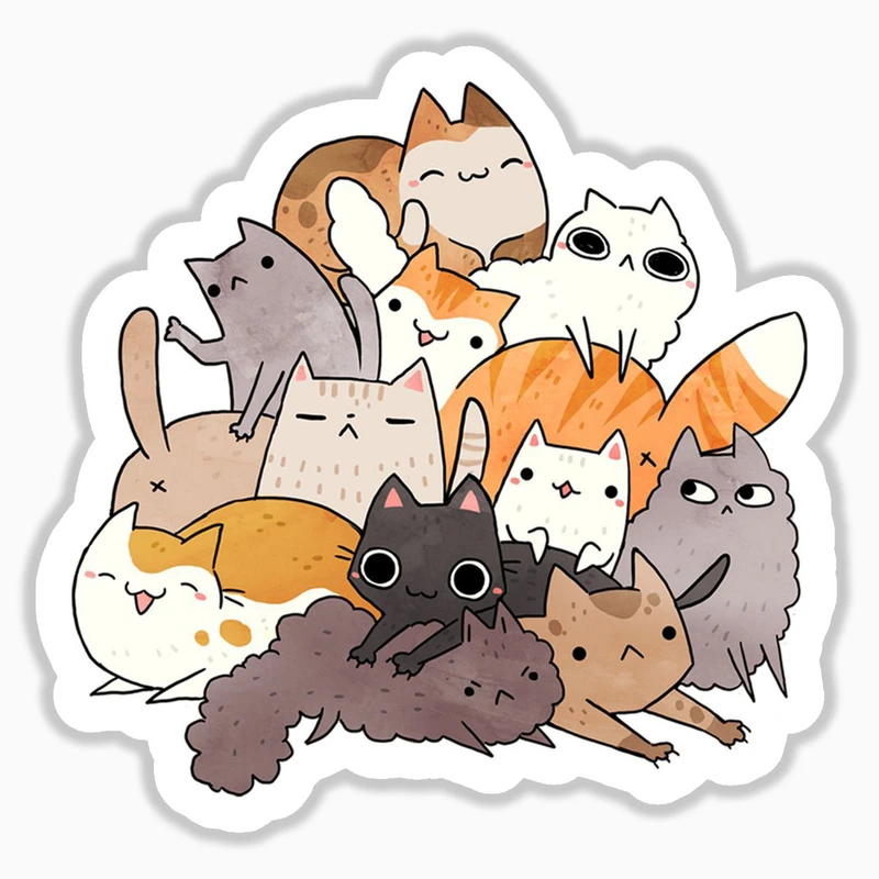 استیکر لپ تاپ و موبایل بووم طرح گربه کد mm95 