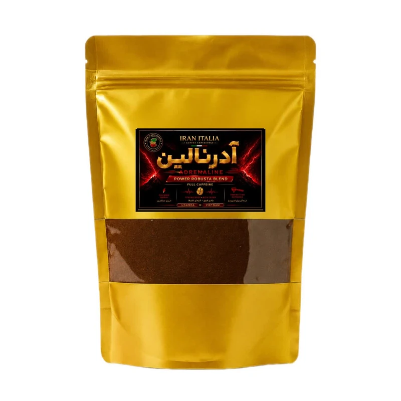 پودر قهوه اسپرسو روبوستا آدرنالین ایران ایتالیا - 500 گرم