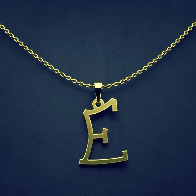 گردنبند طلا 18 عیار زنانه مدوپد مدل حرف E کد H3-1-1421