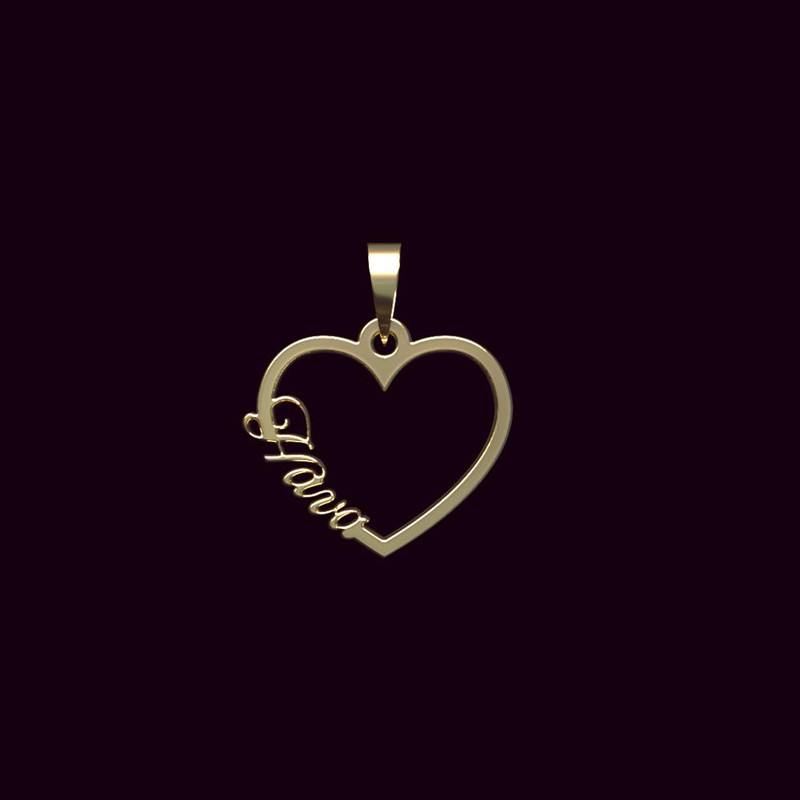 آویز گردنبند طلا 18 عیار زنانه مدوپد مدل اسم حوا hava کد PB1-10377