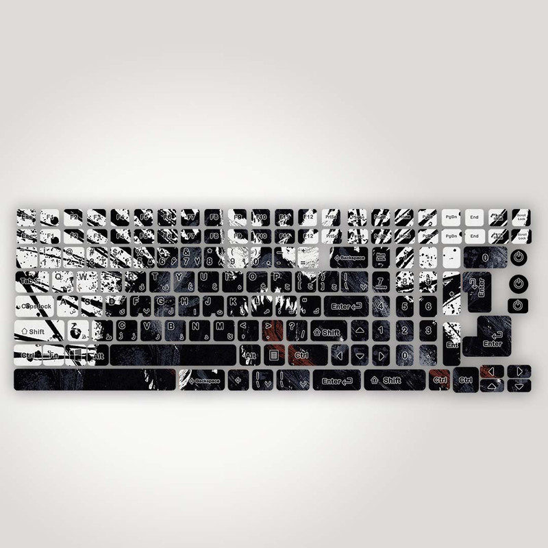 برچسب حروف فارسی کیبورد مدل venom کد K-384 