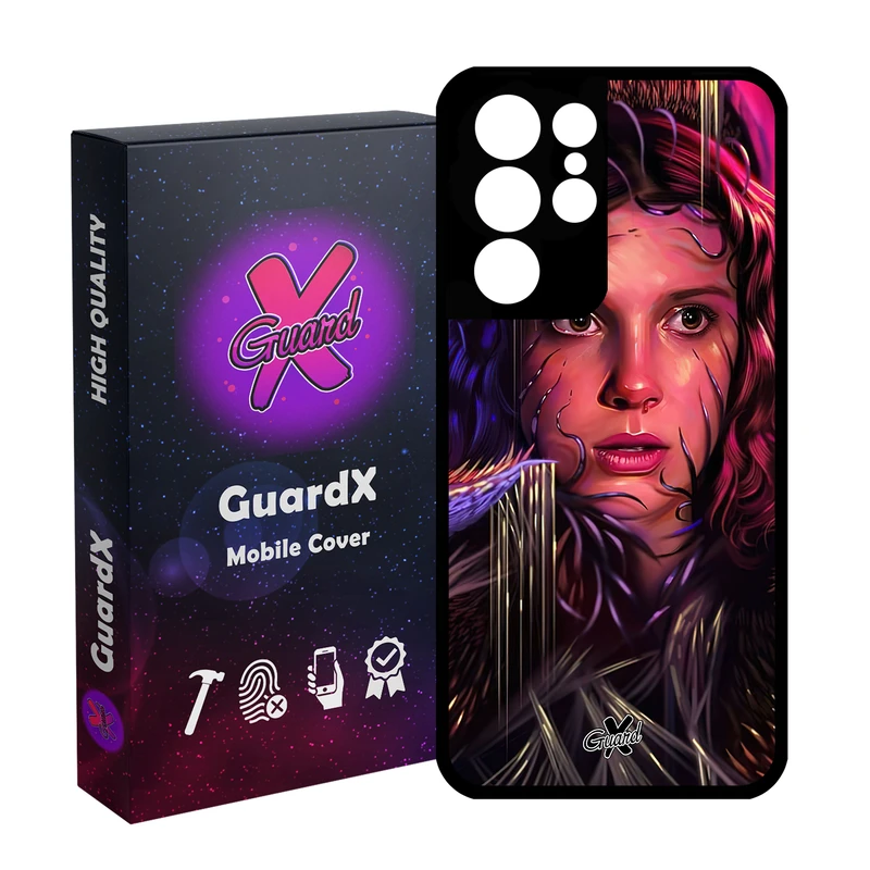 کاور گارد ایکس طرح Stranger Things مدل Glass10462 مناسب برای گوشی موبایل سامسونگ Galaxy S21 Ultra