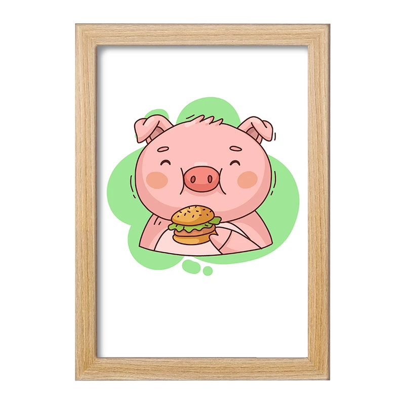 تابلو خندالو مدل خوک حیوانات بامزه کد 37170