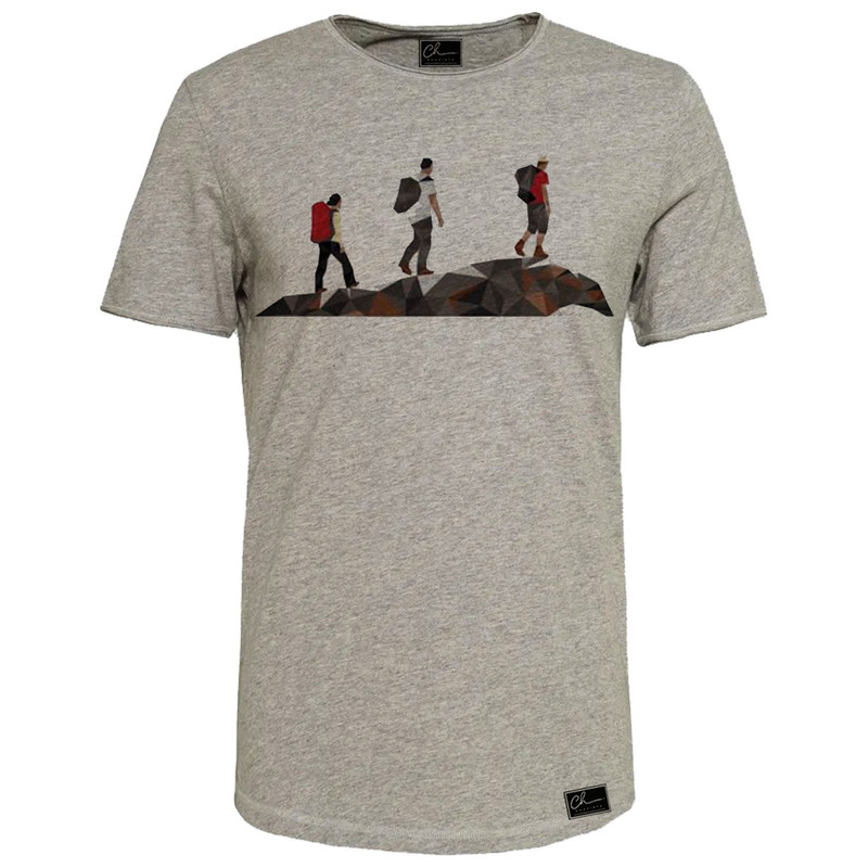 تیشرت آستین کوتاه مردانه مدل کمپ کد M229 رنگ طوسی