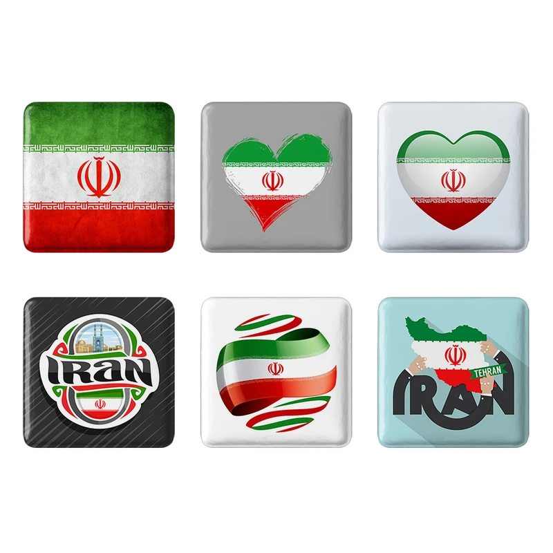 مگنت خندالو طرح پرچم ایران کد 1210B مجموعه 6 عددی