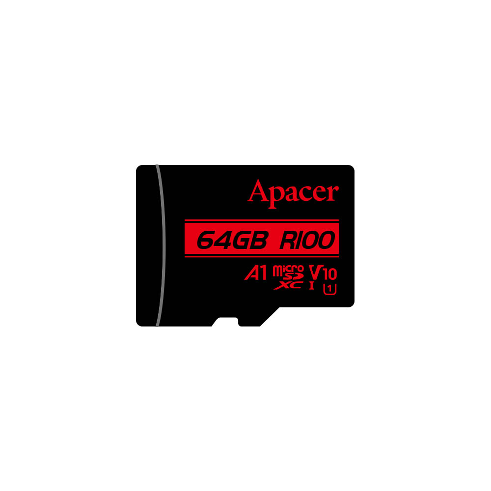 کارت حافظه microSDXC اپیسر مدل R100 کلاس 10 استاندارد UHS-I U1 سرعت 100MBps ظرفیت 64 گیگابایت
