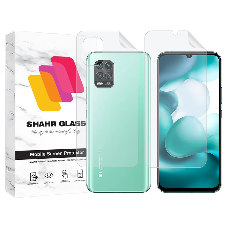 محافظ صفحه نمایش شهر گلس مدل MTNANFBSH مناسب برای گوشی موبایل شیائومی Mi 10 Lite Zoom به همراه محافظ پشت گوشی