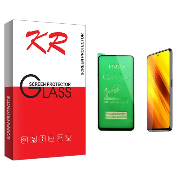 محافظ صفحه نمایش سرامیکی کی آر مدل +HD مناسب برای گوشی موبایل شیائومی Poco X3