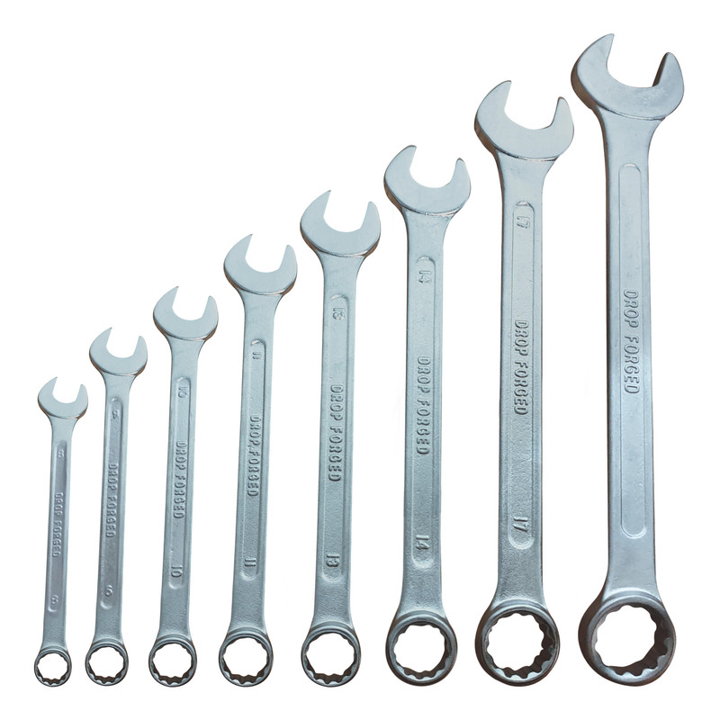 مجموعه 8 عددی آچار یکسر تخت یکسر رینگی سولید مدل SLS