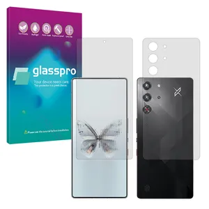 Glass Pro Resistant model transparent screen protector suitable for ZTE Nubia Red Magic 10 Pro mobile phone along with the back protector