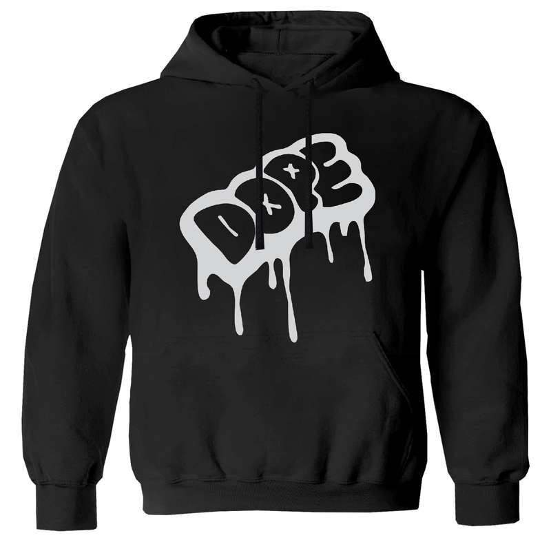 هودی دخترانه مدل W41 DOPE رنگ مشکی