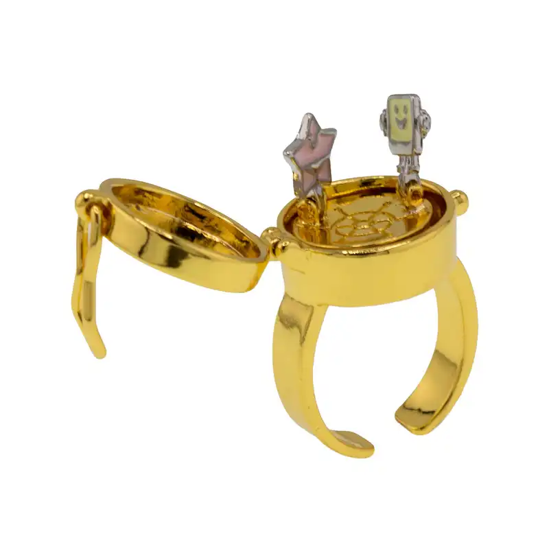 انگشتر برانت طرح دوستی باب اسفنجی و پاتریک نگین چرخان