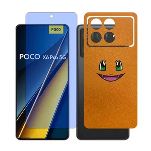 Glass Together model anti blue Screen Protector Suitable for Xiaomi Poco X6 Pro Mobile Phone with Back cover sticker
