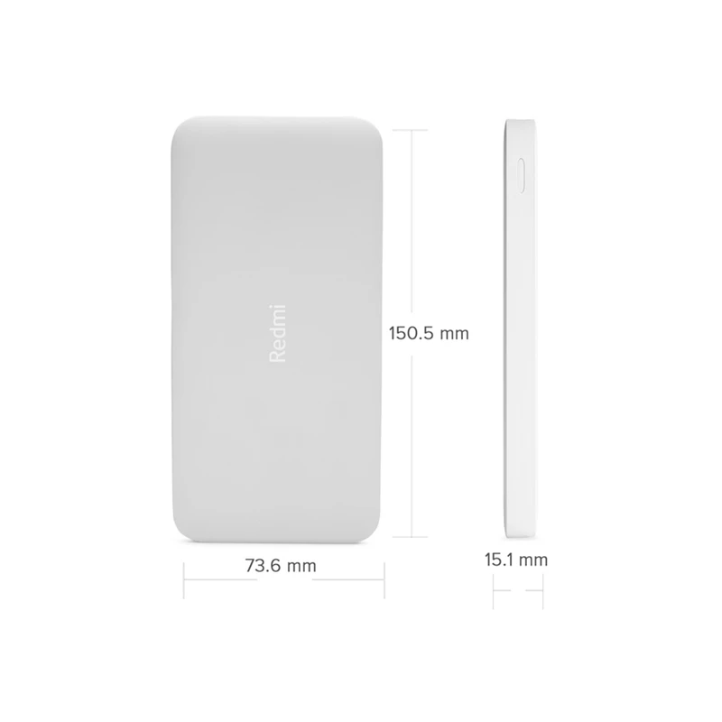 پاوربانک شیائومی مدل Redmi ظرفیت 10000 میلی آمپر ساعت به همراه کابل تبدیل microUSB عکس شماره 11