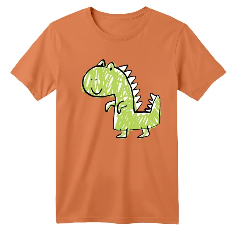 تی شرت آستین کوتاه بچگانه مدل نقاشی دایناسور