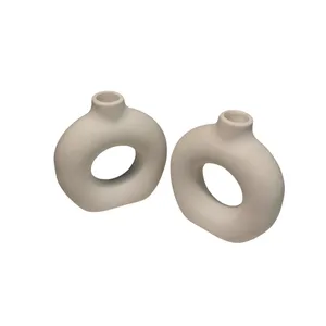 گلدان سنگی طرح دوناتی بسته ۲ عددی 