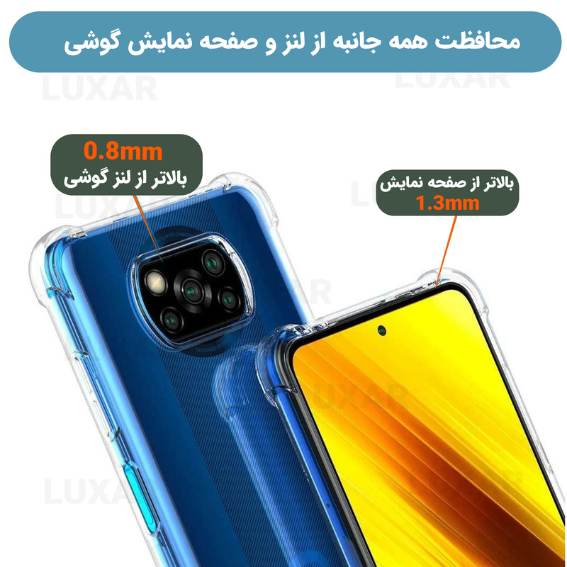 کاور لوکسار مدل pocox3 -Unicom مناسب برای گوشی موبایل شیائومی Poco X3 NFC / Poco X3 Pro / Poco X3