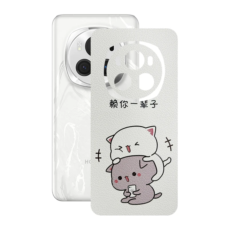 برچسب پوششی ریمکس مدل Leth طرح گربه موچی مناسب برای گوشی موبایل آنر Magic6 Pro