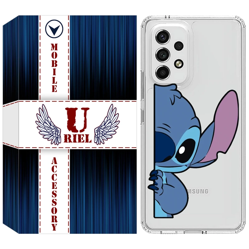 کاور یوریل قاب مدل Clear کد 74 طرح استیچ مناسب برای گوشی موبایل سامسونگ Galaxy A52 / A52s