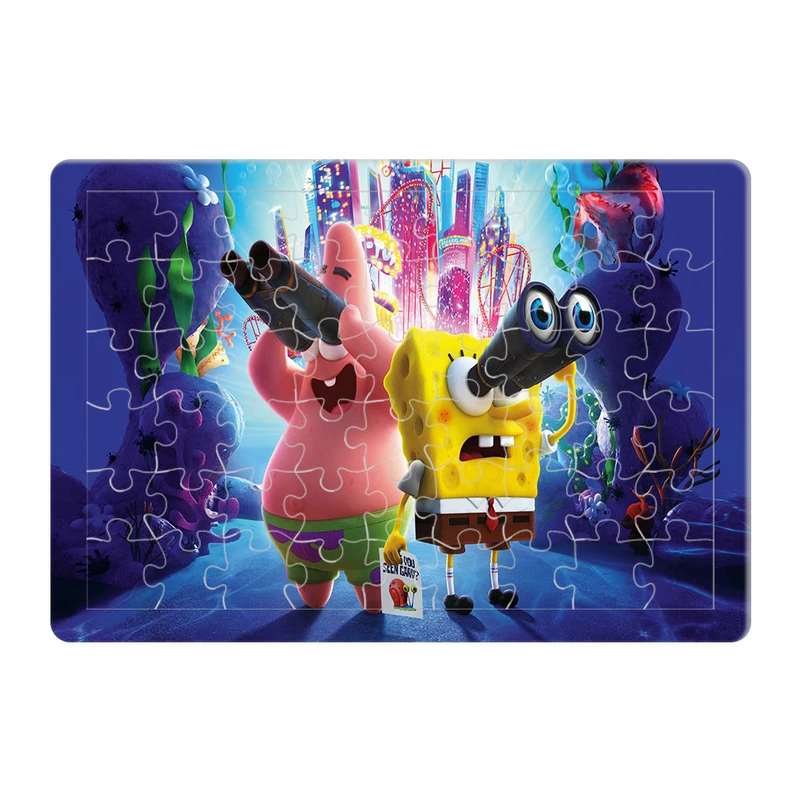 پازل 54 تکه هومرو مدل PL456 طرح انیمیشن باب اسفنجی پاتریک