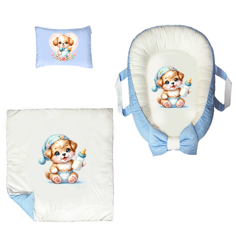 سرویس خواب 3 تکه نوزاد پادآفرین مدل گارد محافظ طرح سگ کد PG048