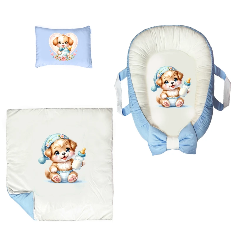 سرویس خواب 3 تکه نوزاد پادآفرین مدل گارد محافظ طرح سگ کد PG048  