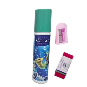  مداد رنگی 12 رنگ کسری مدل آریانا به همراه تراش و پاک کن مجموعه 14 عددی 