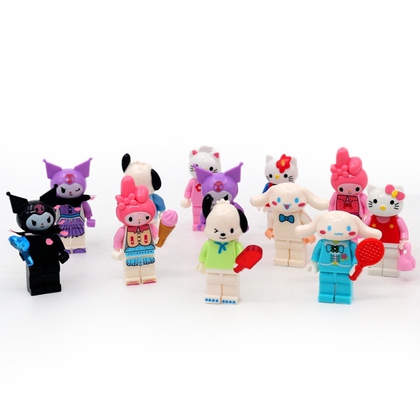 اکشن فیگور باکیدز مدل شخصیتهای سانریو مجموعه 12 عددی