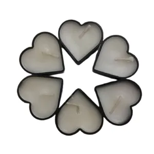 شمع طرح قلب کد 1001 مجموعه 5 عددی
