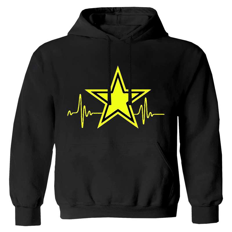 هودی دخترانه مدل ستاره ضربان کد F31 رنگ مشکی