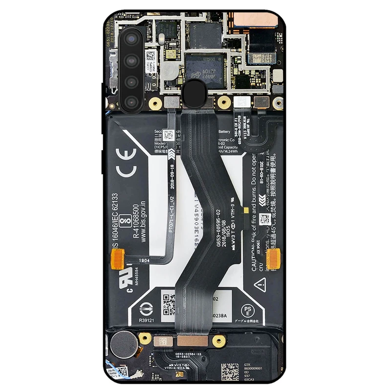 کاور مگافون طرح برد موبایل مدل 8004 مناسب برای گوشی موبایل سامسونگ Galaxy A21         