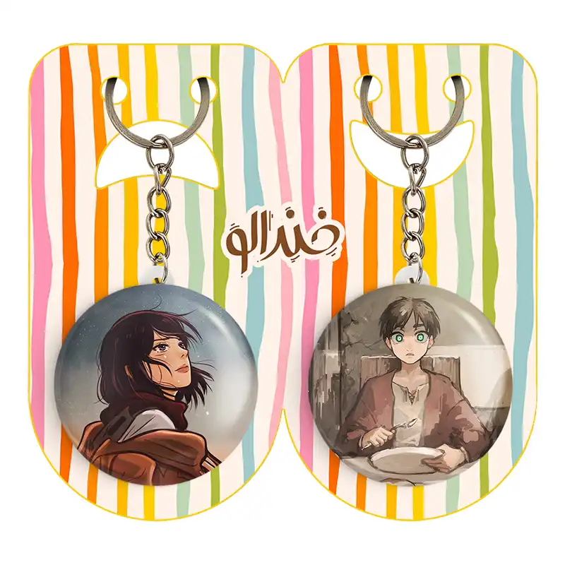 جاکلیدی خندالو مدل میکاسا اکرمن انیمه اتک آن تایتان کد 1852918531 مجموعه 2 عددی