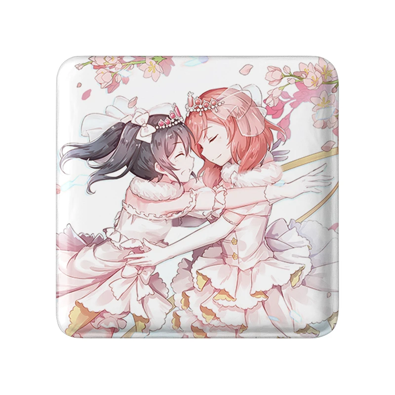 مگنت خندالو طرح ماکی و نیکو انیمه لاو لایو Love Live  مدل مربعی کد 18264