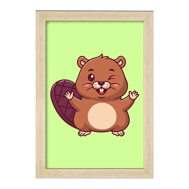 تابلو خندالو مدل حیوانات بامزه سمور کد 29713