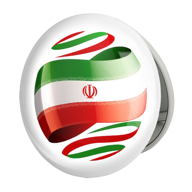 آینه جیبی خندالو طرح پرچم ایران مدل تاشو کد 20510 