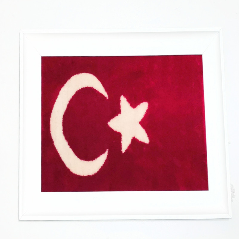 تابلو فرش دستباف مدل پرچم ترکیه