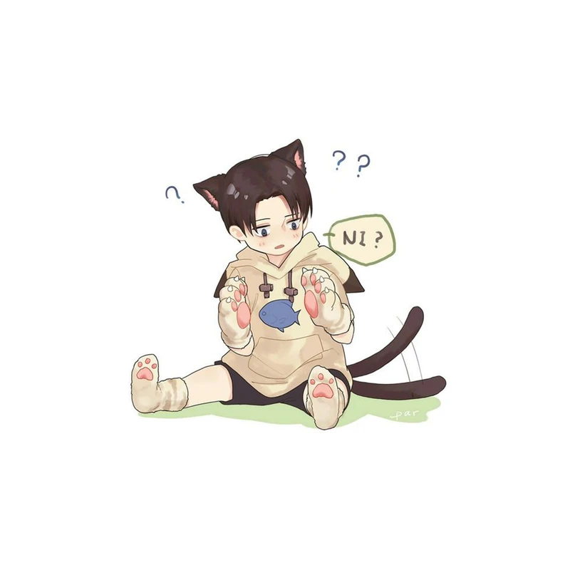 استیکر لپ تاپ و موبایل مدل انیمه طرح اتک ان تایتان لیوای آکرمن attack on titan Levi Ackermann کد 576