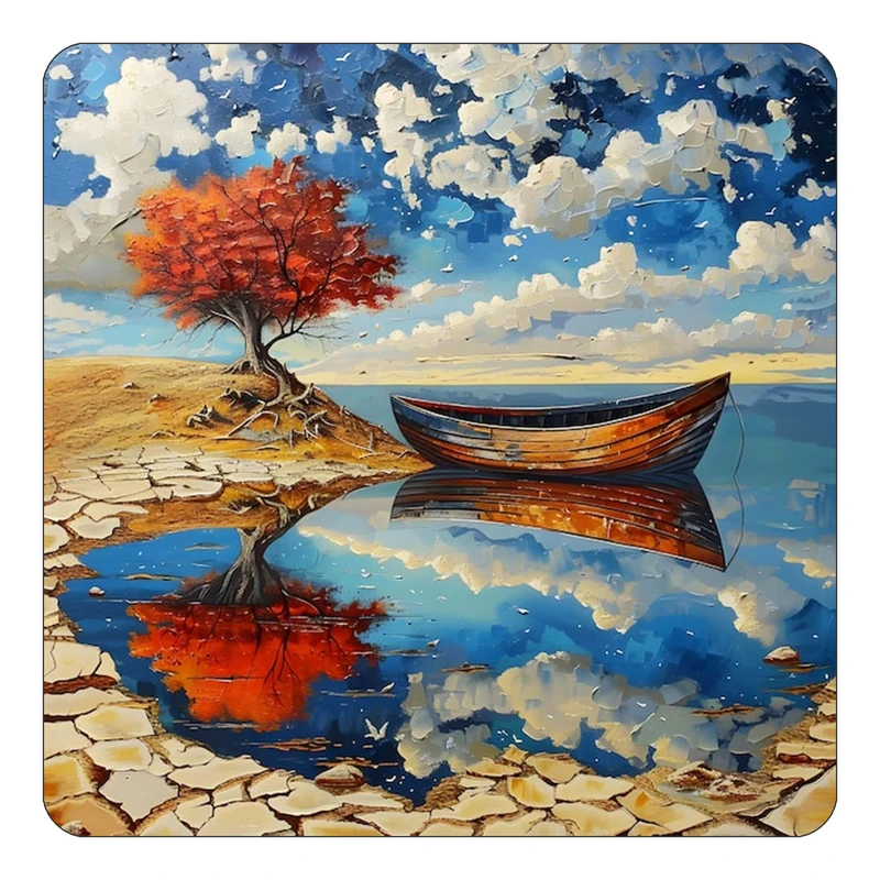 مگنت کاکتی طرح نقاشی رنگ روغن مدل mp70715