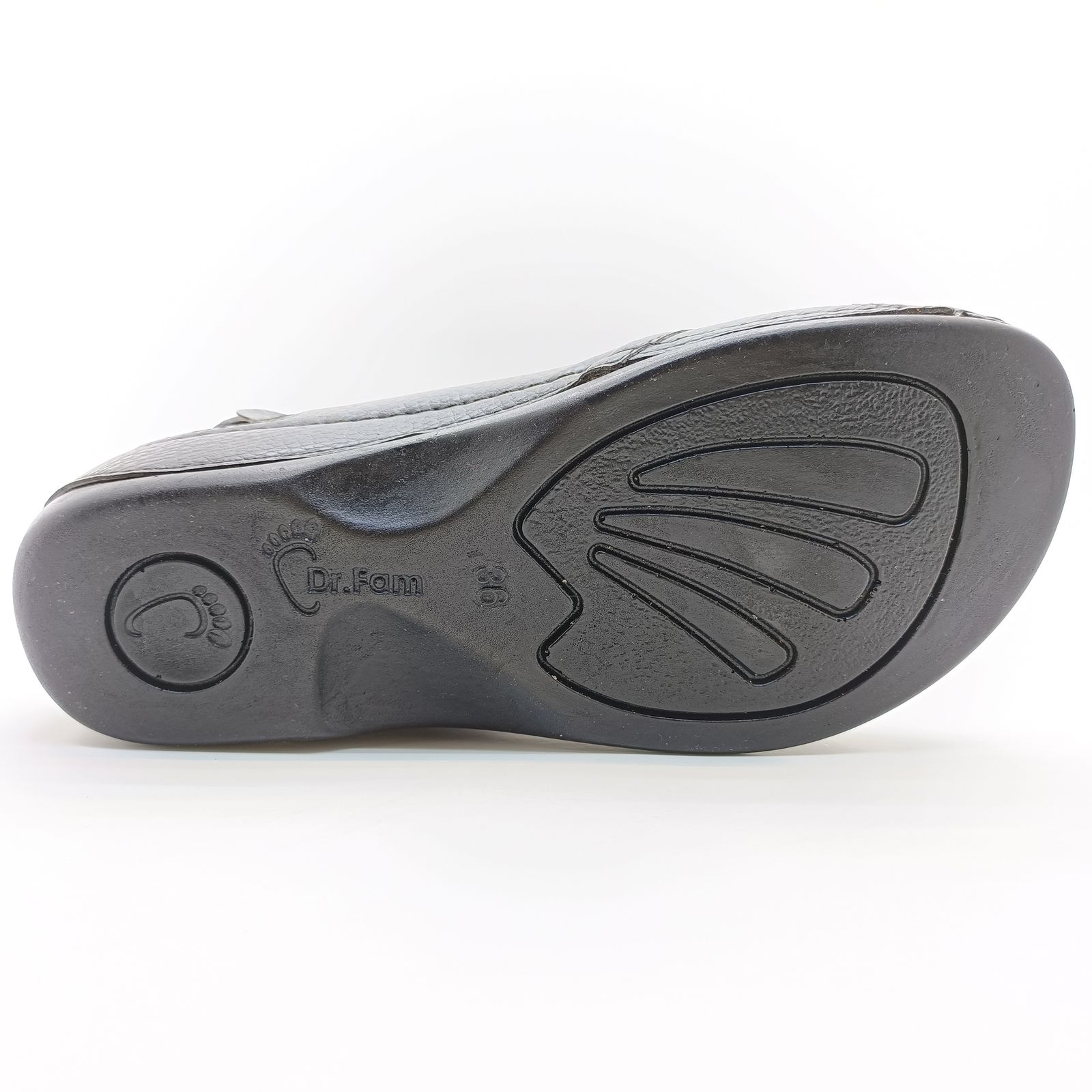 صندل زنانه دکترفام مدل گلسا رنگ مشکی -  - 9