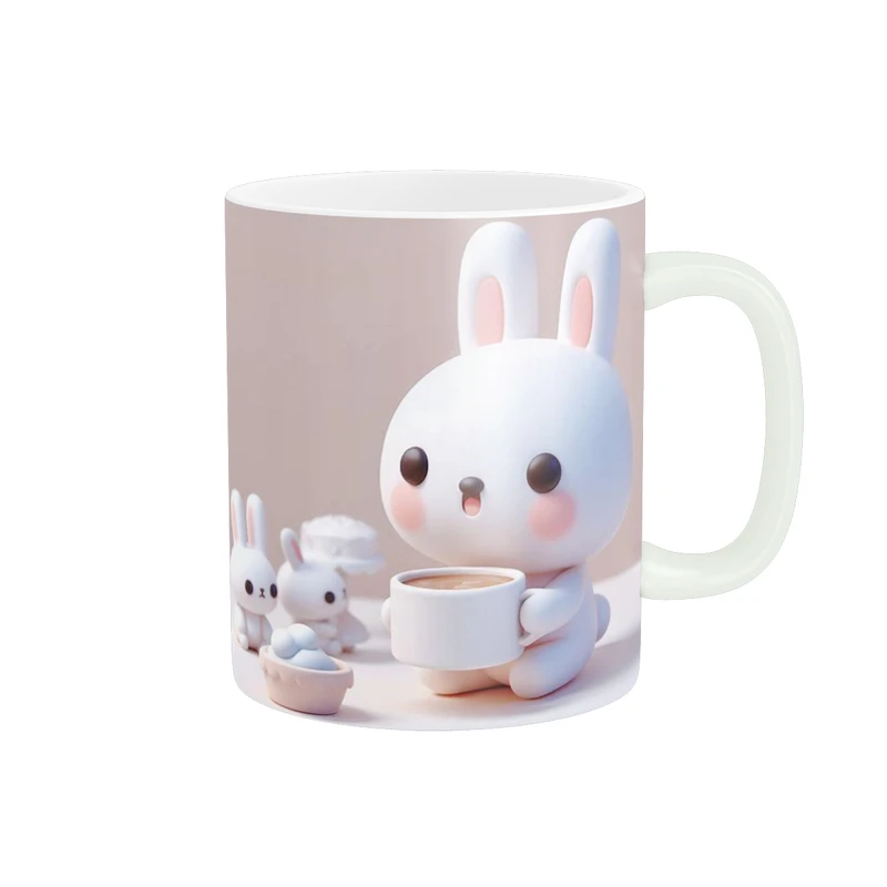 ماگ پاد آفرین طح خرگوش فانتزی مدل قهوه کد 1404