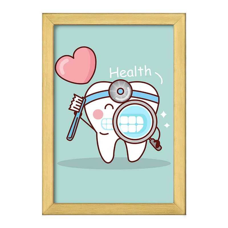 تابلو خندالو طرح دندان و دندان پزشکی کودکانه کد 36688